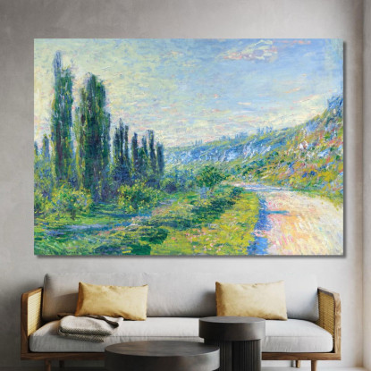 La Strada Da Vetheuil 1880 Claude Monet mnt90 quadro stampato su tela