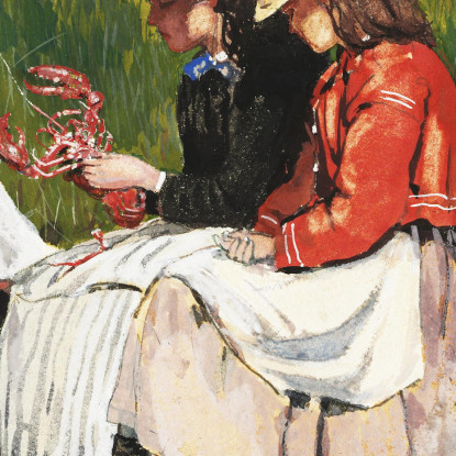 Die Tochter Eines Fischers Winslow Homer drucken auf leinwand