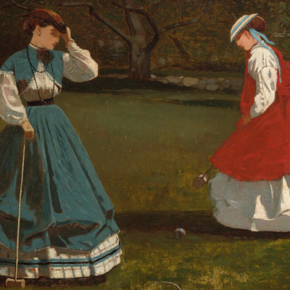 Un Juego De Croquet Winslow Homer cuadro en lienzo