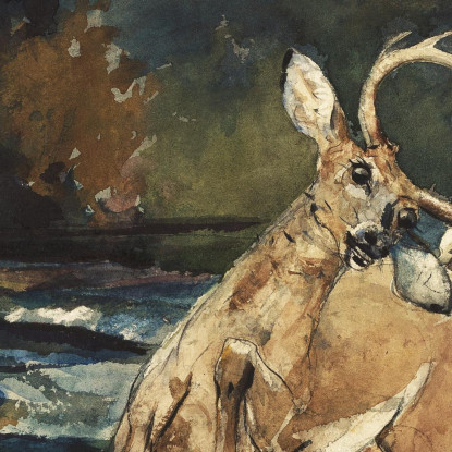 Un Bel Colpo Adirondacks Winslow Homer quadro stampato su tela