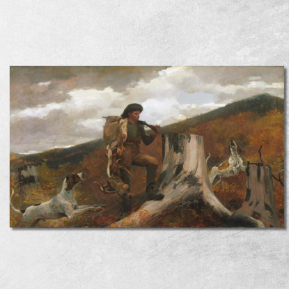 Un Chasseur Et Des Chiens Winslow Homer tableau impression sur toile