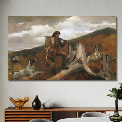 Un Chasseur Et Des Chiens Winslow Homer tableau impression sur toile