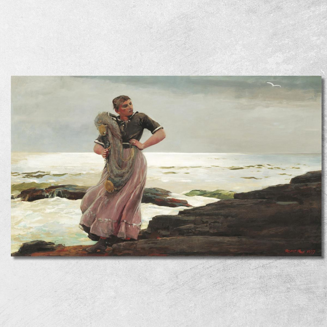 A Light On The Sea Winslow Homer canvas print