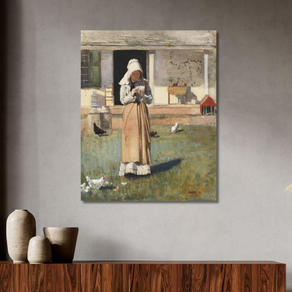Ein Krankes Huhn Winslow Homer drucken auf leinwand