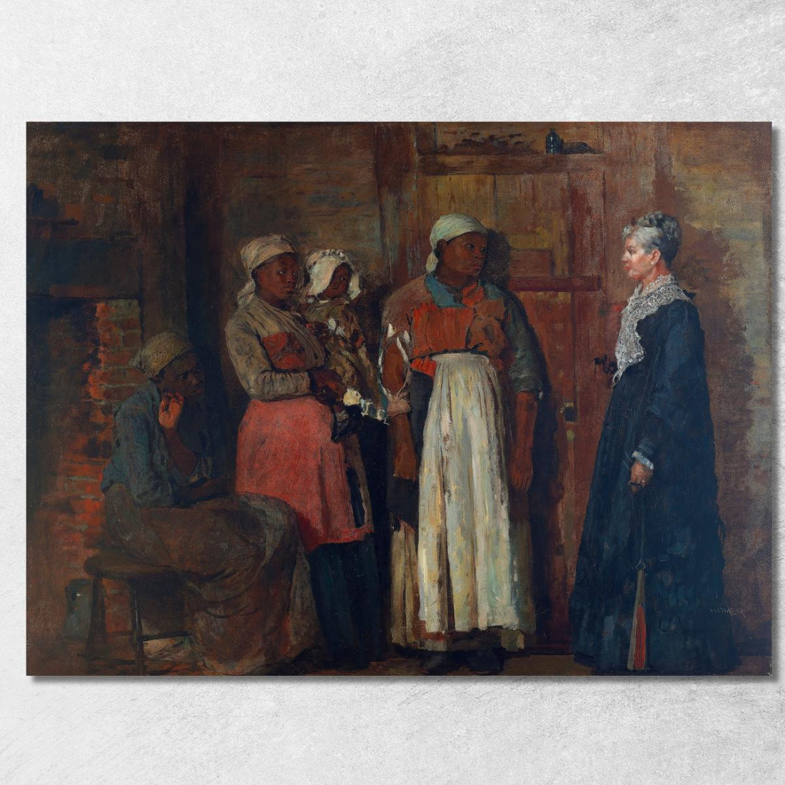 A Visit From The Old Mistress Winslow Homer canvas print