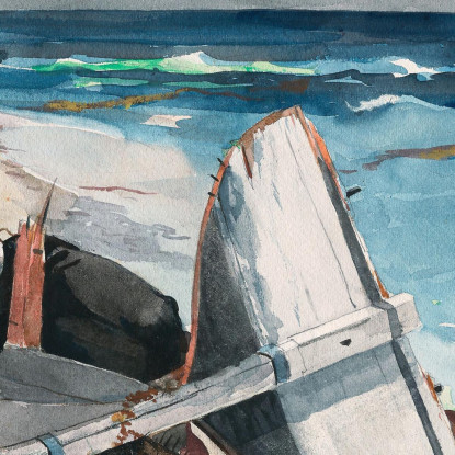 Dopo L'Uragano Bahamas Winslow Homer quadro stampato su tela