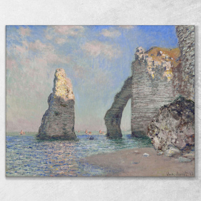 L'Ago Di Roccia E La Porte D'Aval 1885 Claude Monet mnt92 quadro stampato su tela