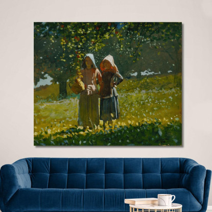 Raccolta Delle Mele Winslow Homer quadro stampato su tela