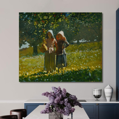 Raccolta Delle Mele Winslow Homer quadro stampato su tela