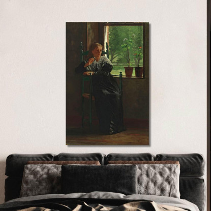 Am Fenster Winslow Homer drucken auf leinwand