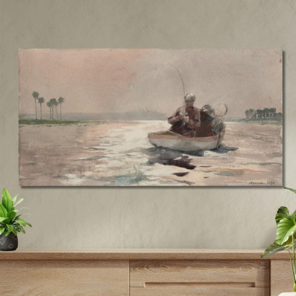 Pêche Au Bar ﾠFloride Winslow Homer tableau impression sur toile