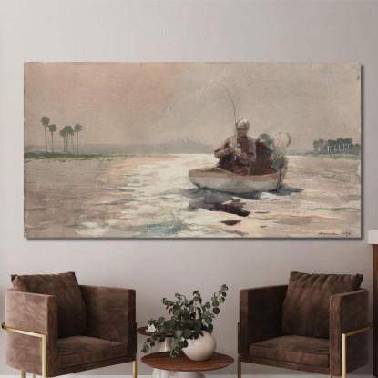 Bass Fishing ﾠFlorida Winslow Homer canvas print