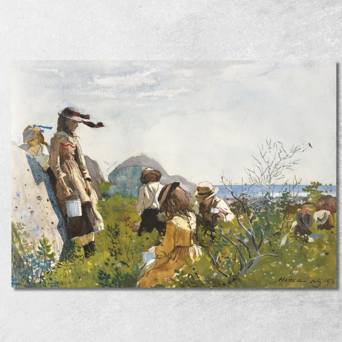 Raccoglitori Di Bacche Winslow Homer quadro stampato su tela