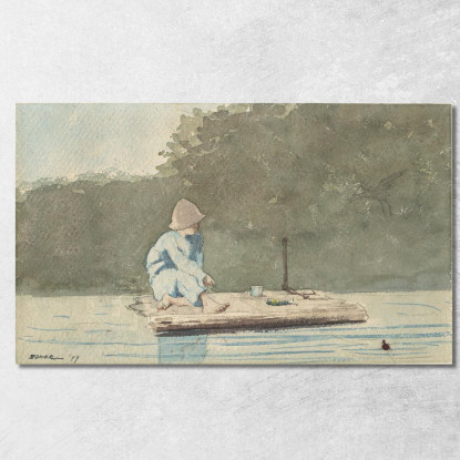 Junge Auf Einem Floß Winslow Homer drucken auf leinwand