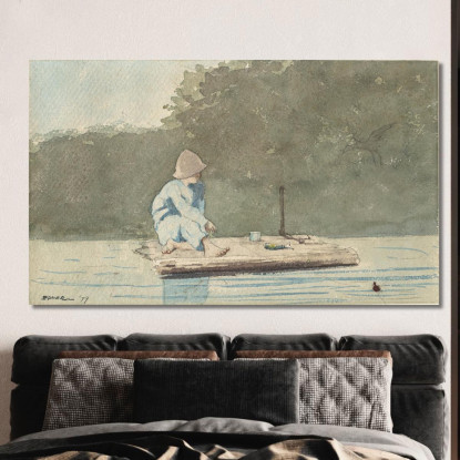 Boy On A Raft Winslow Homer canvas print