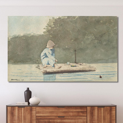 Boy On A Raft Winslow Homer canvas print