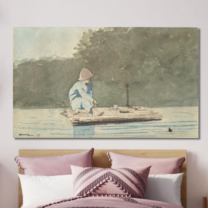 Boy On A Raft Winslow Homer canvas print