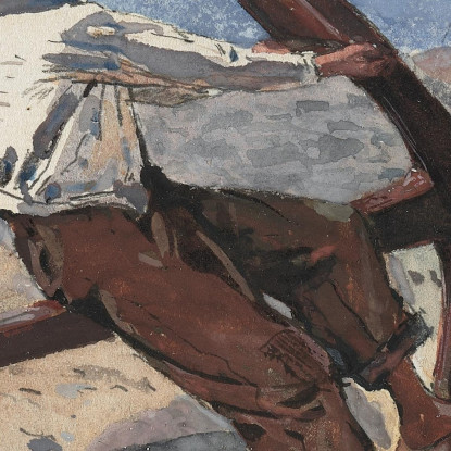 Junge Mit Anker Winslow Homer drucken auf leinwand