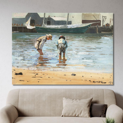 Jungen Waten Winslow Homer drucken auf leinwand