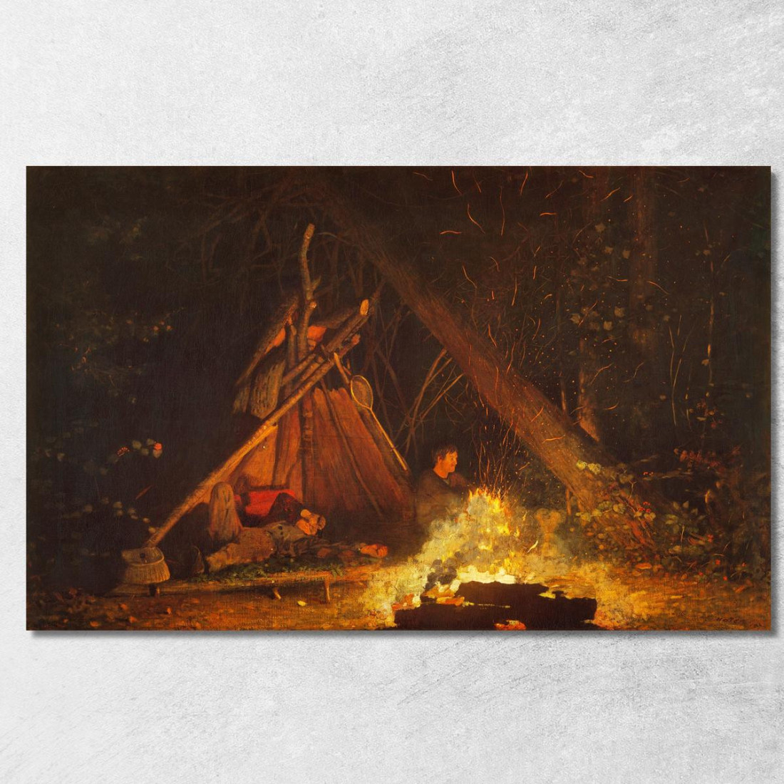 Lagerfeuer Winslow Homer drucken auf leinwand