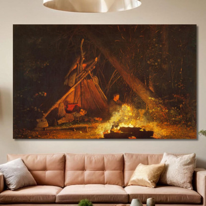 Lagerfeuer Winslow Homer drucken auf leinwand