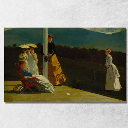 Krocketspiel Winslow Homer drucken auf leinwand