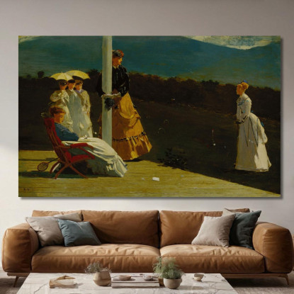 Partita Di Croquet Winslow Homer quadro stampato su tela