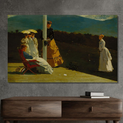 Partita Di Croquet Winslow Homer quadro stampato su tela