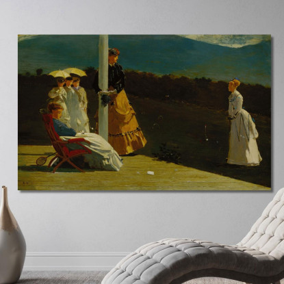 Partita Di Croquet Winslow Homer quadro stampato su tela