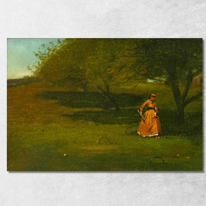 Jugador De Croquet Winslow Homer cuadro en lienzo