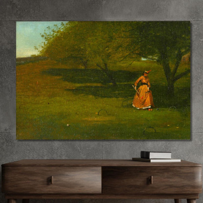 Jugador De Croquet Winslow Homer cuadro en lienzo
