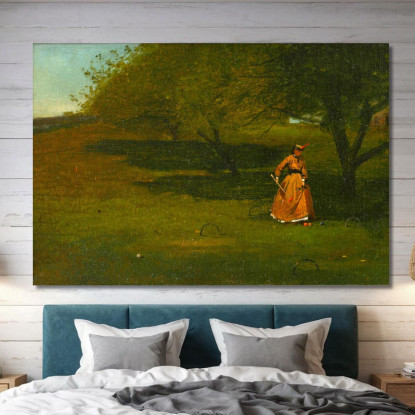 Jugador De Croquet Winslow Homer cuadro en lienzo