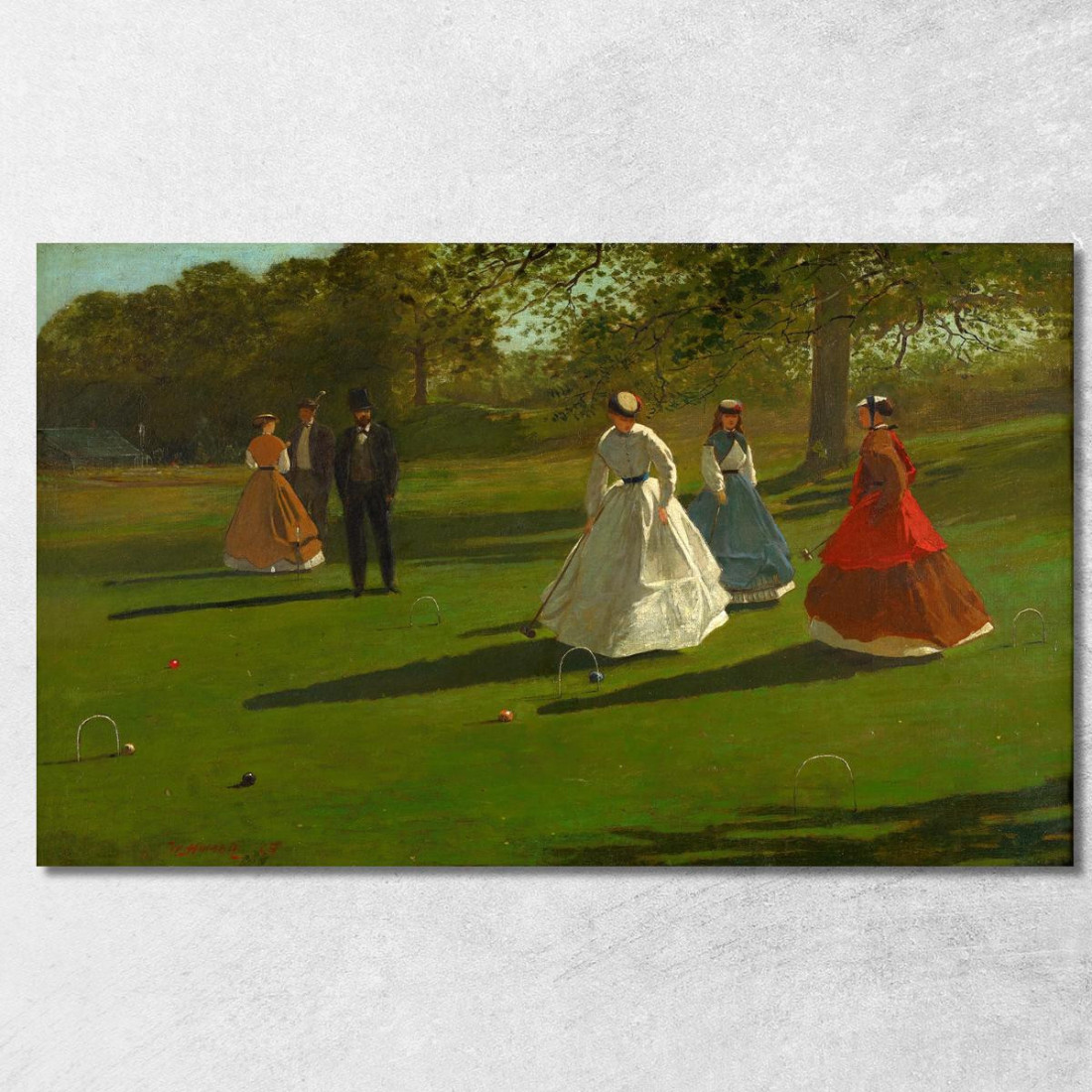 Jugadores De Croquet Winslow Homer cuadro en lienzo