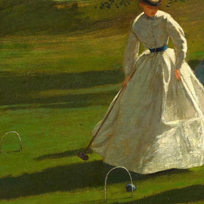 Jugadores De Croquet Winslow Homer cuadro en lienzo