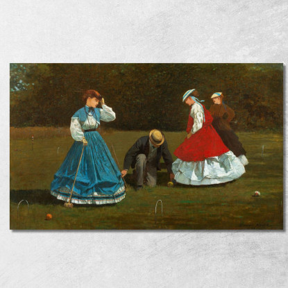 Escena De Croquet Winslow Homer cuadro en lienzo