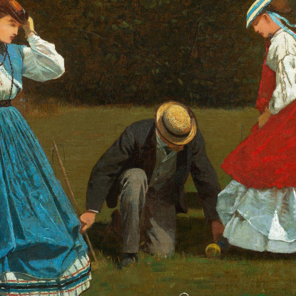 Scène De Croquet Winslow Homer tableau impression sur toile
