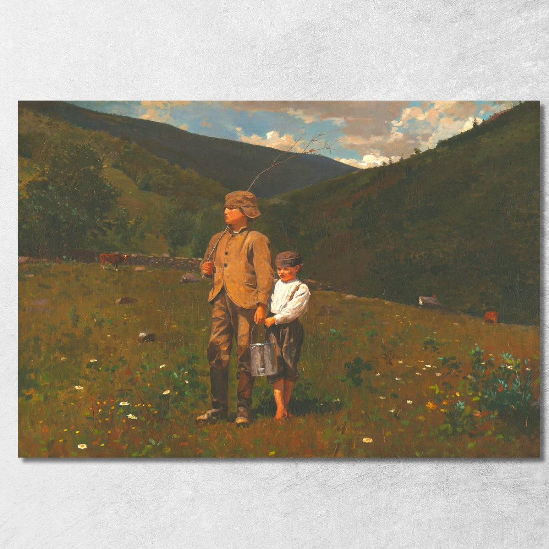 Cruzando El Pasto Winslow Homer cuadro en lienzo