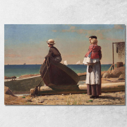 Papà Sta Arrivando Winslow Homer quadro stampato su tela