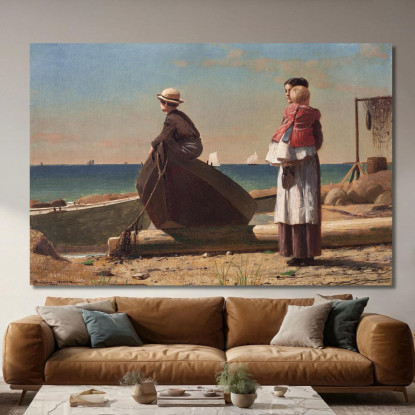 Papa Arrive Winslow Homer tableau impression sur toile