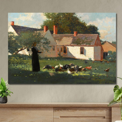 Farmyard Scene Winslow Homer canvas print