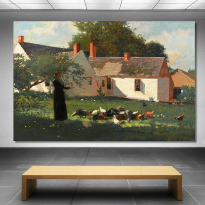 Farmyard Scene Winslow Homer canvas print