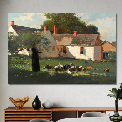 Farmyard Scene Winslow Homer canvas print