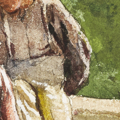 Allattamento Winslow Homer quadro stampato su tela