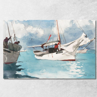 Fischerboote Key West Winslow Homer drucken auf leinwand