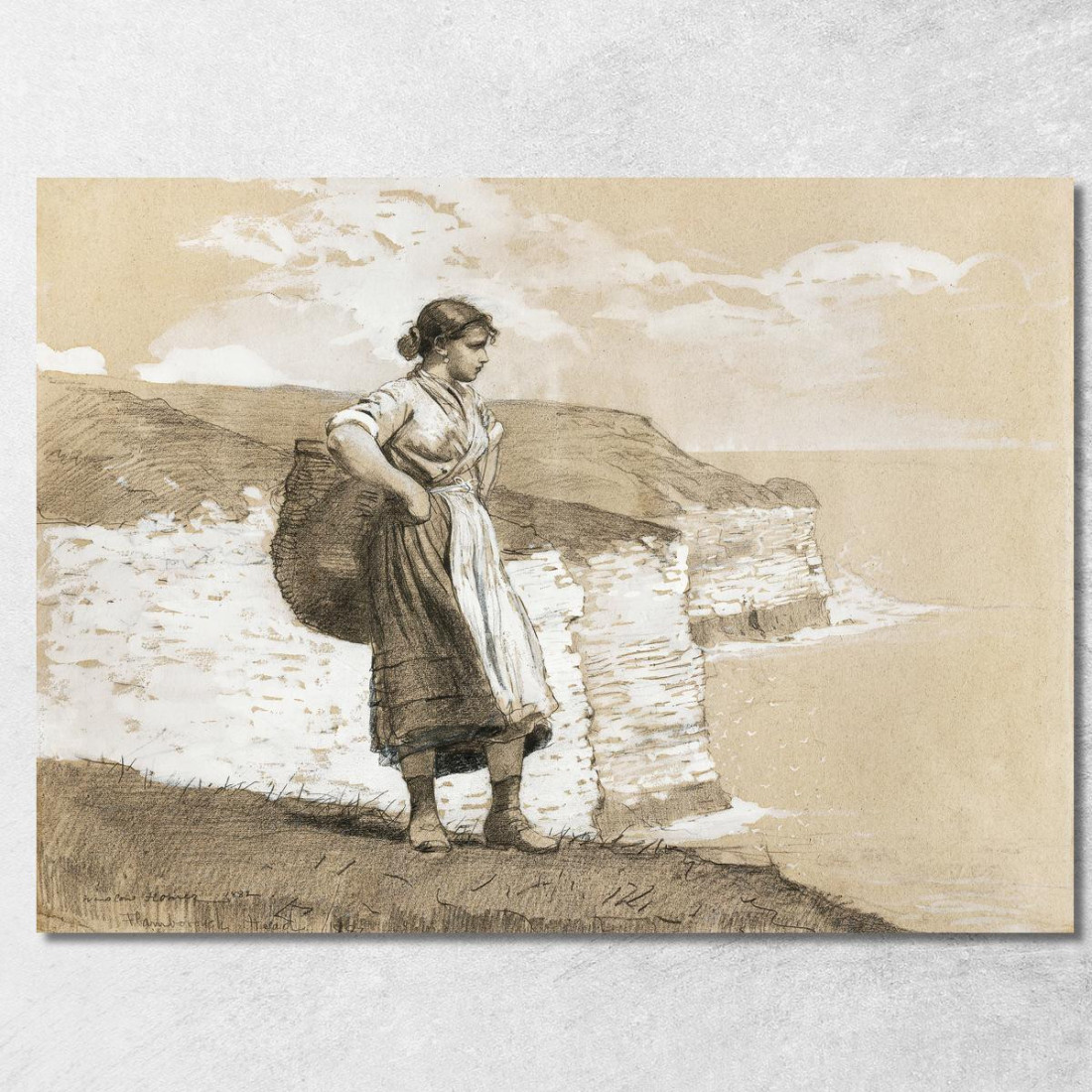 Testa Di Flamborough Inghilterra Winslow Homer quadro stampato su tela