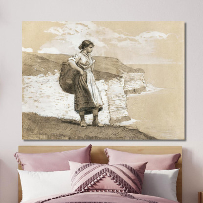 Testa Di Flamborough Inghilterra Winslow Homer quadro stampato su tela