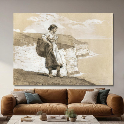 Testa Di Flamborough Inghilterra Winslow Homer quadro stampato su tela