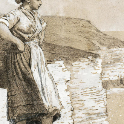 Flamborough Head, England Winslow Homer drucken auf leinwand
