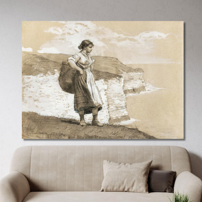 Testa Di Flamborough Inghilterra Winslow Homer quadro stampato su tela