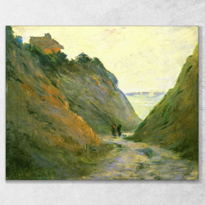 La Strada Sommersa Nella Scogliera A Varangeville 1882 Claude Monet mnt98 quadro stampato su tela